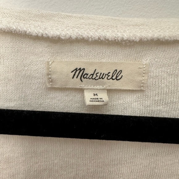 Madewell Women’s Cream V-Neck Tee Size M - Picture 3 of 3